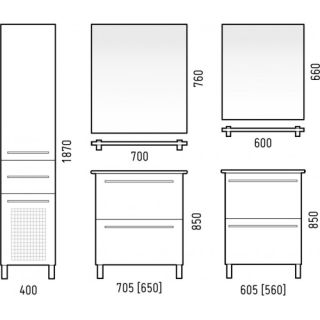 Тумба под раковину Corozo Мирэль 60см белый SD-00000358